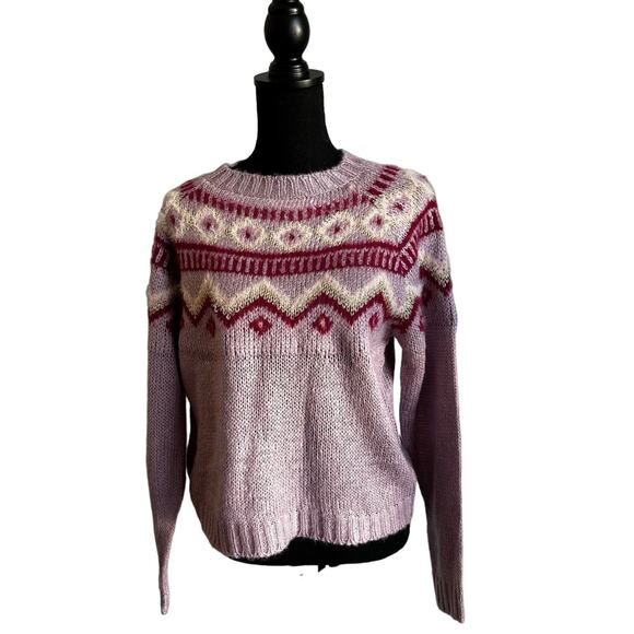 New Heartloom Purple Sweater Free People Sz M - Picture 1 of 10